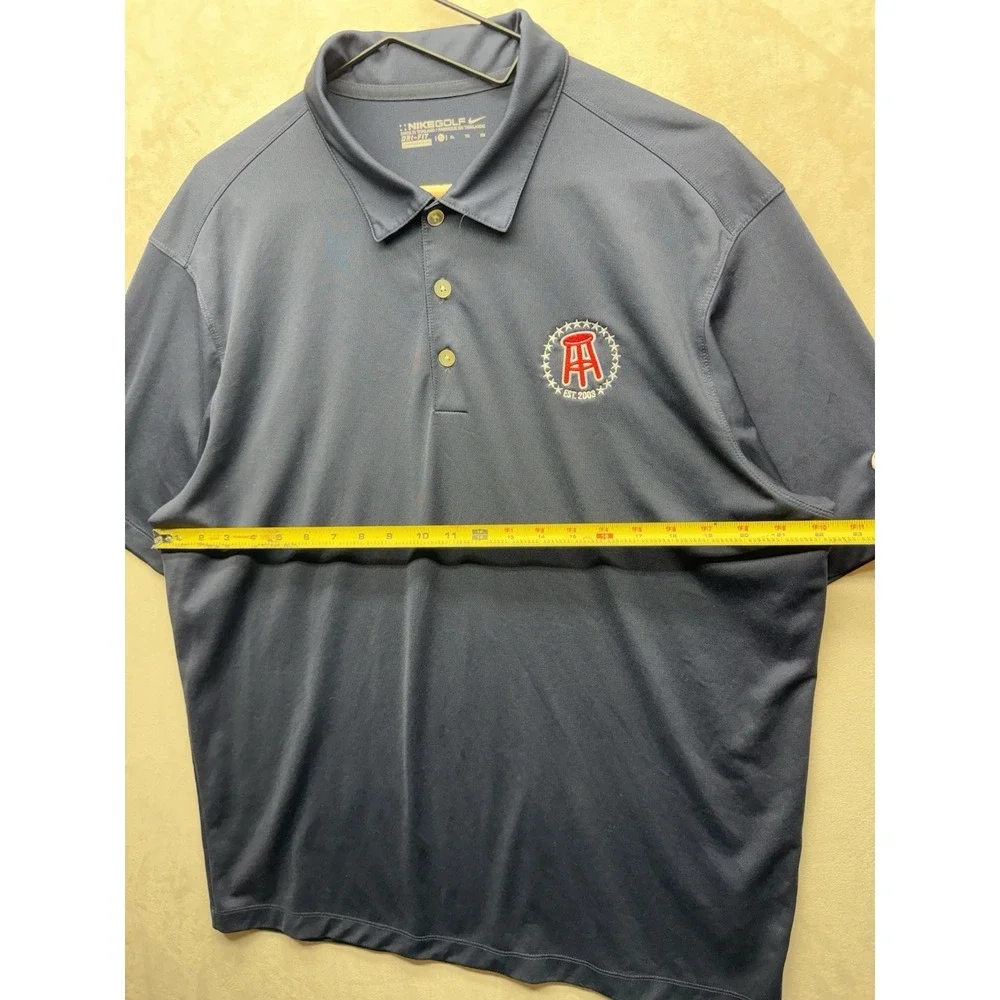 Nike Golf Barstool Sports Polo Shirt Men's XL Blue Performance Dri-FIT Stretch